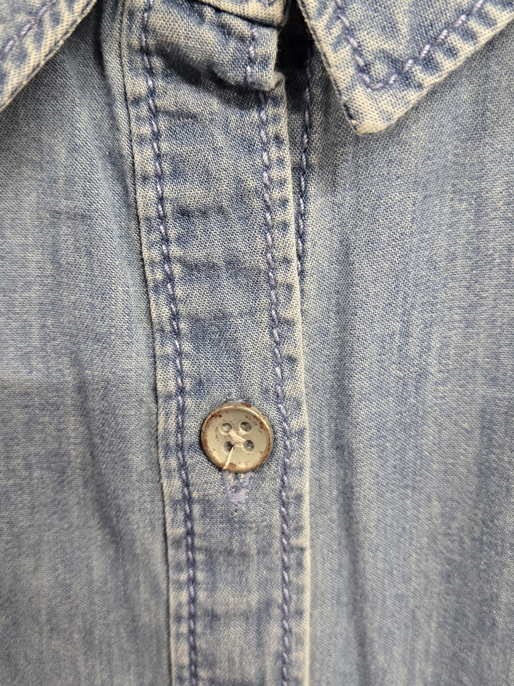 J. Jill Light Blue Denim Button-Down Shirt - Picture 5 of 5